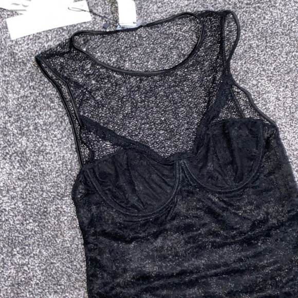 Zara Black Lace Bodysuit - Picture 9 of 10